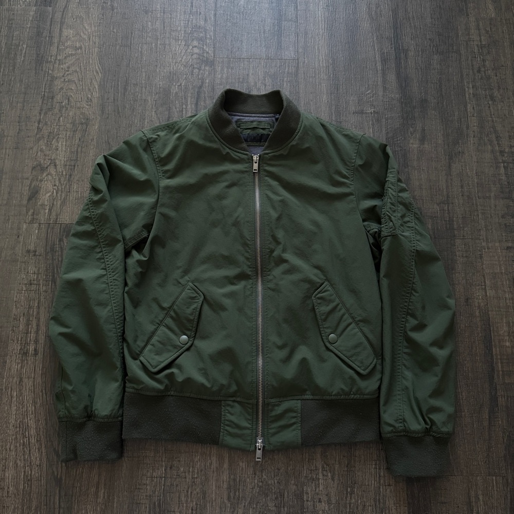 UNIQLO Men's XS/W’s S Olive Green MA-1 Bomber Flight Jacket Blouson EUC